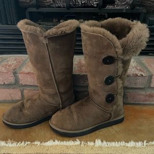 Brown, Tall, Button Up Ugg Boots